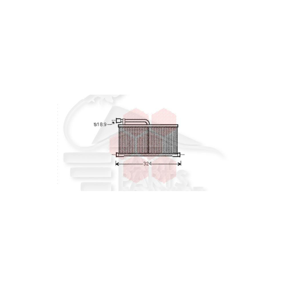 RADIATEUR DE CHAUFFAGE TOUS TYPES 144 X 296 X 27 pour AUDI A6