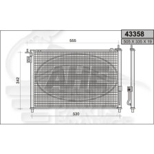 CONDENSEUR 1.7 CDTI 505 X 335 X 19 pour HONDA CIVIC