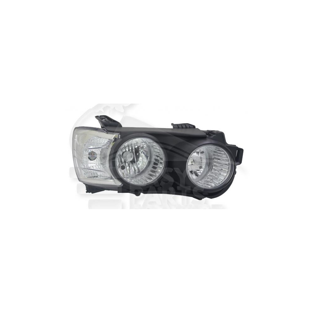 PHARE OPTIQUE DROIT H7+H7 ÉLECTRIQUE AVEC MOTEUR FOND NOIR pour CHEVROLET AVEO