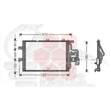 CONDENSEUR 1.7 DIESEL → 03 540 X 380 X 16 