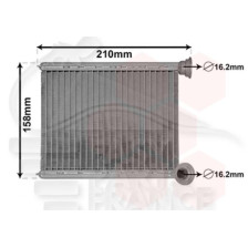 RADIATEUR DE CHAUFFAGE TOUS TYPES 134 X 186 X 22 pour RENAULT CLIO