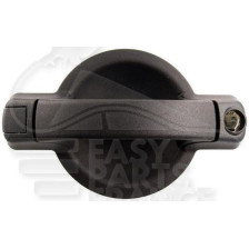 POIGNÉE PORTE EXTÉRIEUR ARRIÈRE-DROIT NOIRE AVEC TROU BARILLET pour FIAT DOBLO