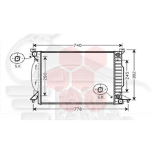 RADIATEUR 2.5TDI BOÎTE AUTO - 630 X 400 X 32 pour AUDI A4