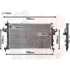 RADIATEUR 1.3/1.7 CDTI AVEC OU SANSCLIM 5 98 X 366 X 24 pour OPEL COMBO