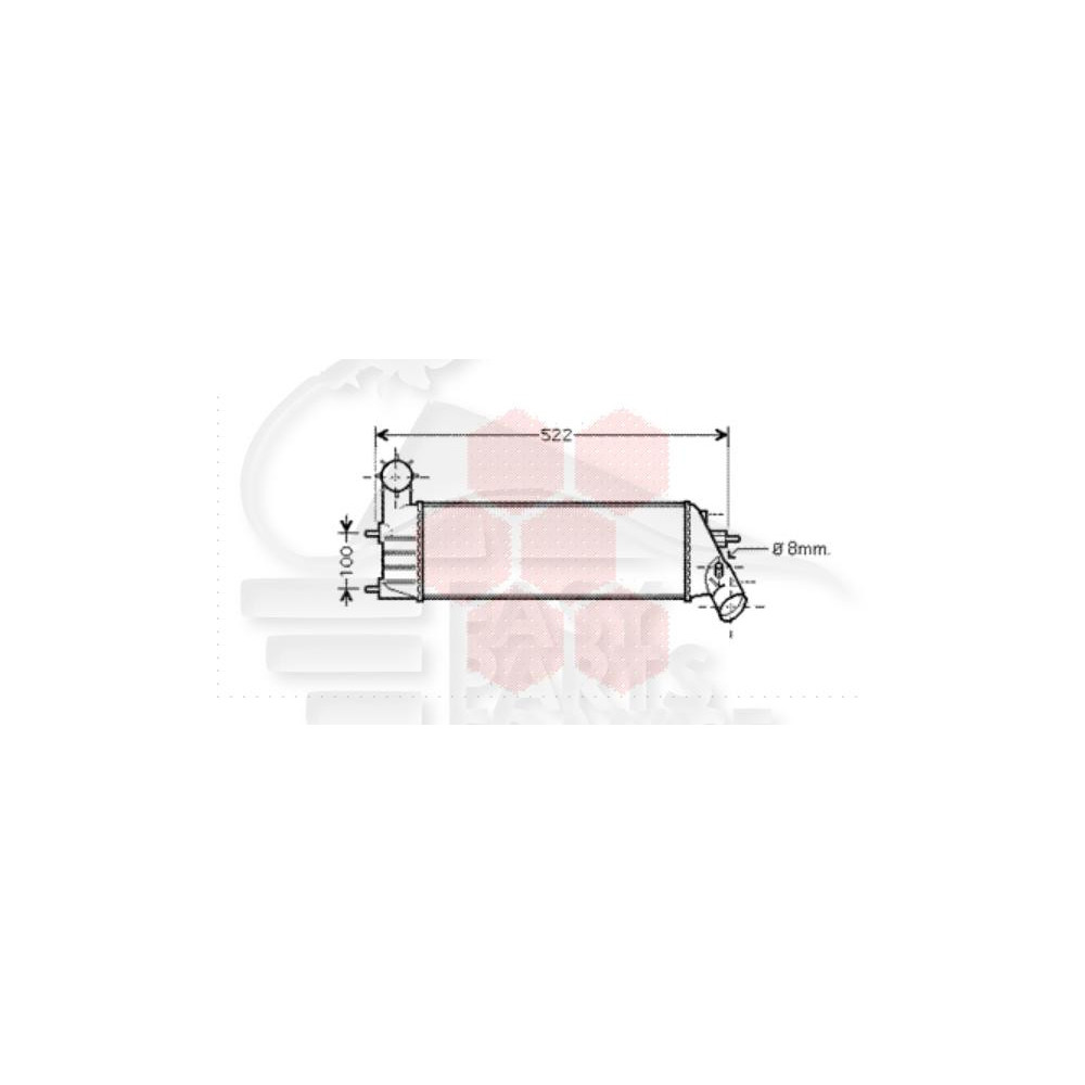 ECHANGEUR 2.0 JTDFAP - 2.0/2.2 JTD → 06 376 X 134 X 64 pour LANCIA THESIS