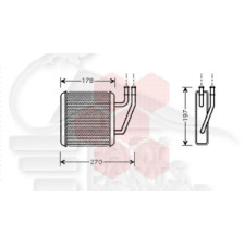 RADIATEUR DE CHAUFFAGE ARRIÈRE TOUS TYPES 149 X 171 X 52 pour FORD GALAXY
