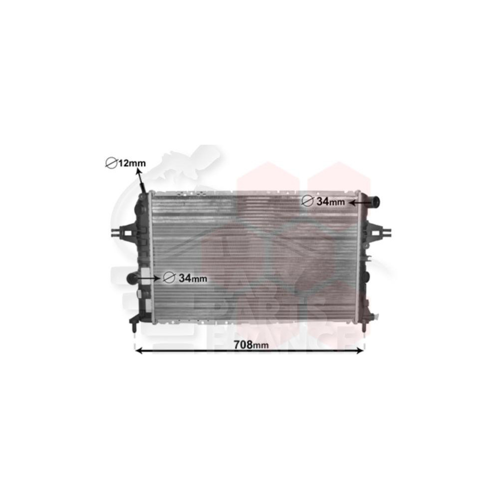 RADIATEUR 1.7 TD/2.0/2.2 DTI BOÎTE MÉCA 600 X 366 X 42 pour OPEL ASTRA