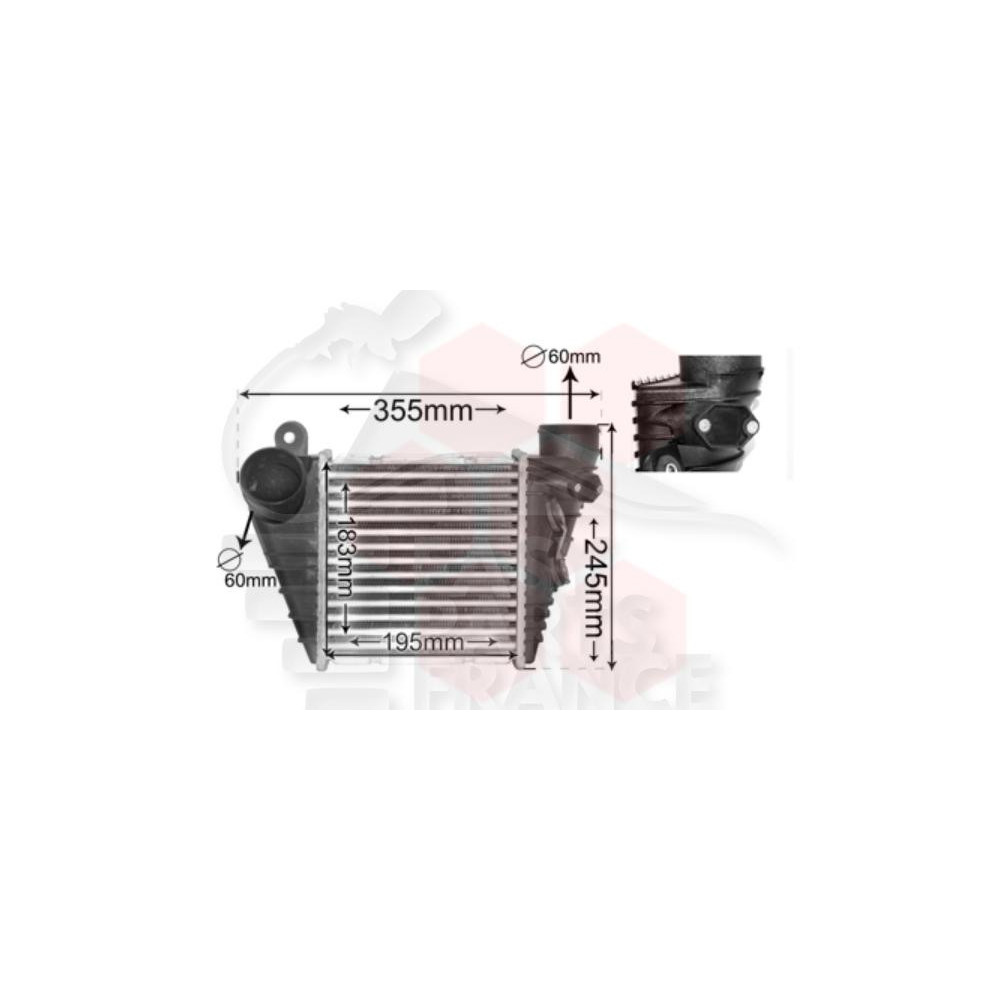 ECHANGEUR 1.8 TURBO 20V -183 X 195 X 85 pour AUDI A3