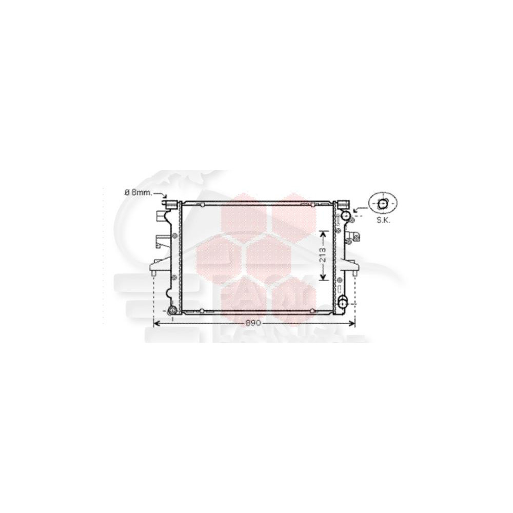 RADIATEUR 2.5 TDI 710 X 468 X 32 pour VOLKSWAGEN TRANSPORTER