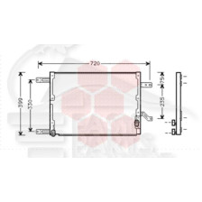 CONDENSEUR 2.5 - 3.0 I V 6 486 X 399 X 22 pour ALFA ROMEO 166