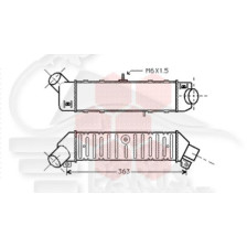 ECHANGEUR 1.8 - 1.9 TD - 295 X 94 X 85 pour SEAT CORDOBA