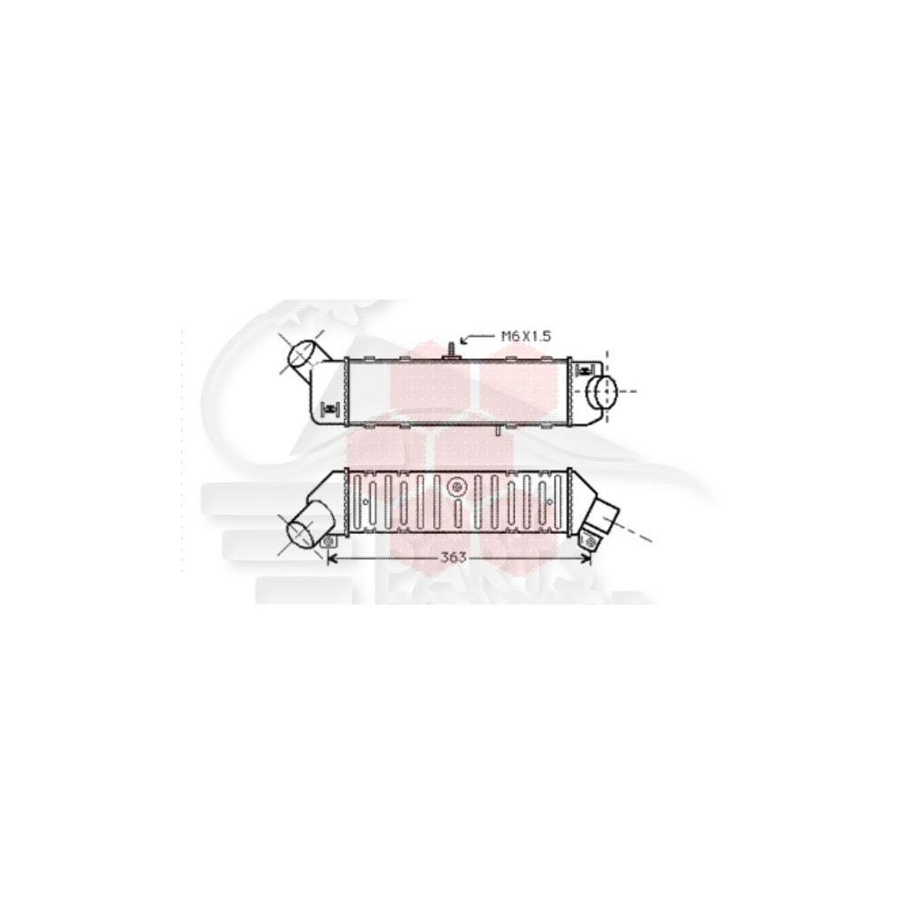 ECHANGEUR 1.8 - 1.9 TD - 295 X 94 X 85 pour SEAT IBIZA