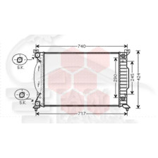 RADIATEUR 1.8/2.0 - 1.9 TDI BOÎTE AUTO - 630 X 415 X 25 pour AUDI A4