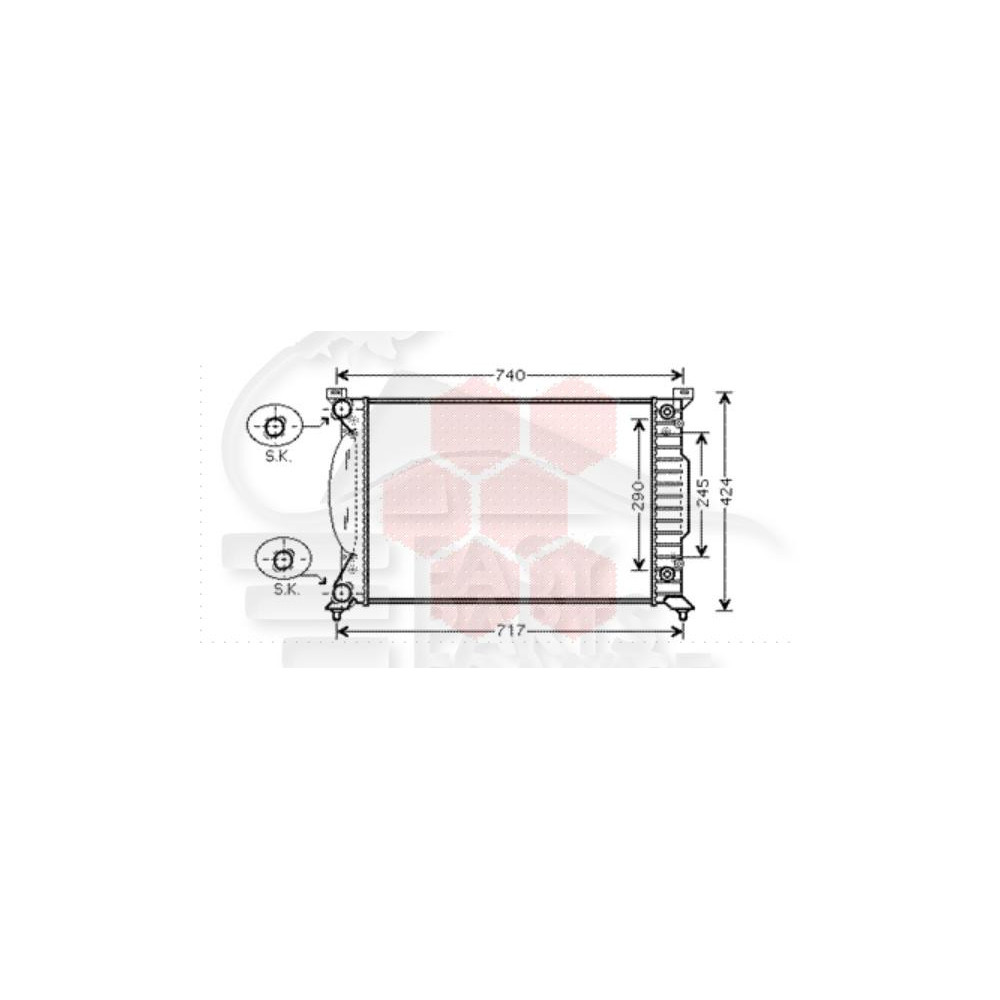 RADIATEUR 2.0 ESSENCE - BOÎTE AUTO 630 X 415 X 25 pour AUDI A6