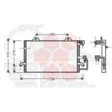 CONDENSEUR 1.9 TDI 605 X 350 X 26 pour AUDI A6