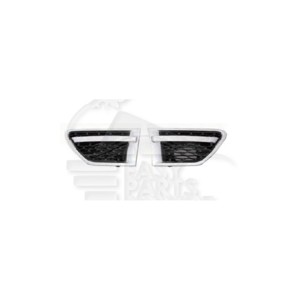 GRILLE AILE AVANT-DROIT ARGENT/NOIRE MODÈLE AUTOBIOGRAPHY SPORT pour LAND ROVER RANGE ROVER