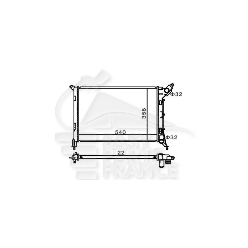 RADIATEUR 1.4 DIESEL BOITE AUTO/MÉCA AVEC OU SANS CLIM pour MINI /
