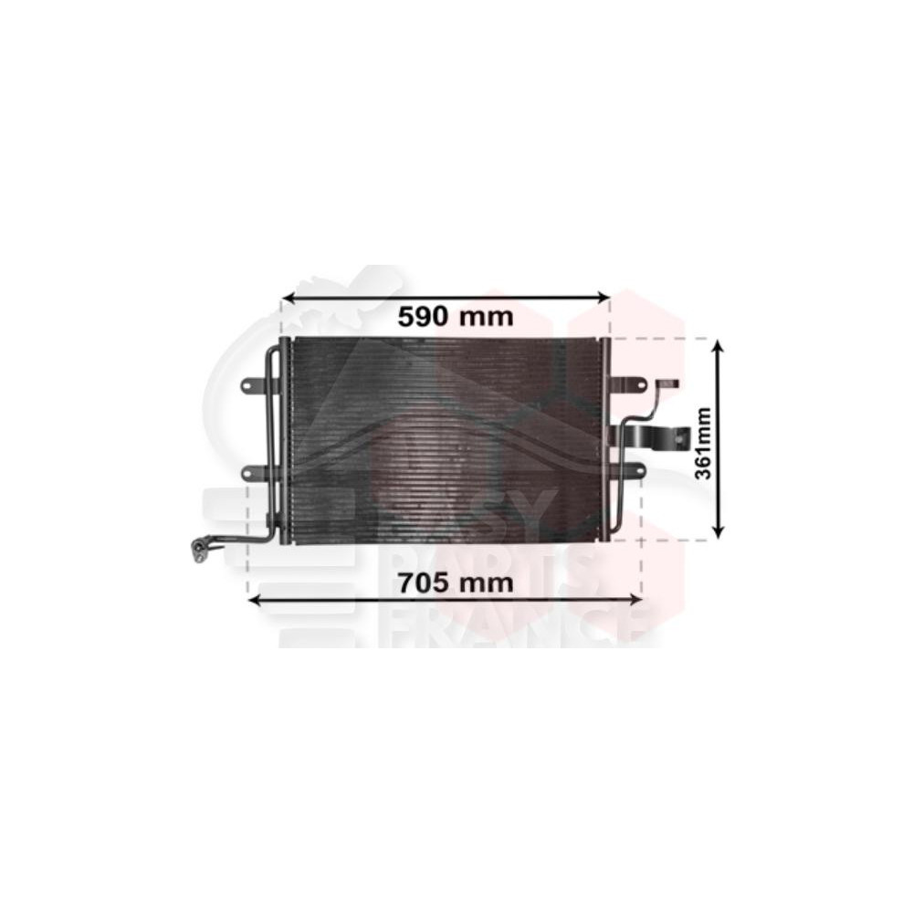 CONDENSEUR TOUS TYPES - 540 X 360 X 20 pour AUDI TT