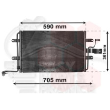 CONDENSEUR TOUS TYPES - 540 X 360 X 20 pour SEAT TOLEDO