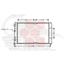 RADIATEUR 1.9 SDI/TDI AVEC OU SANS CLIM - 99 → 630 X 377 X 23 pour VOLKSWAGEN CADDY