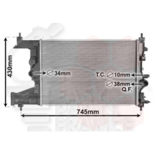 RADIATEUR 1.4I & TURBO 580 X 395 X 28 pour OPEL CASCADA