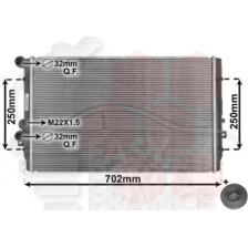 RADIATEUR 1.9 TD KW110 650 X 415 X 36 