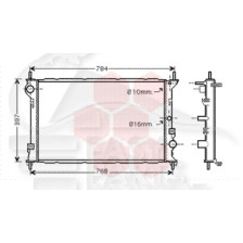 RADIATEUR 1.8I 16V AVEC CLIM → 04 - 1.8 TDCI AVEC CLIM 703 X 389 X 23 pour FORD TRANSIT CONNECT