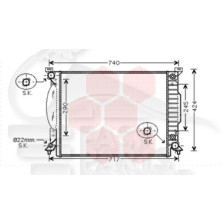 RADIATEUR 3.0 ESSENCE - BOÎTE AUTO - 630 X 445 X 32 pour AUDI A6