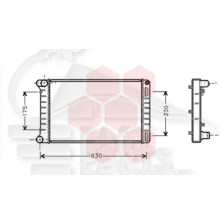RADIATEUR 1.9 DROIT AVEC CLIM 700 X 306 X 38 pour FIAT PUNTO 3 PORTES