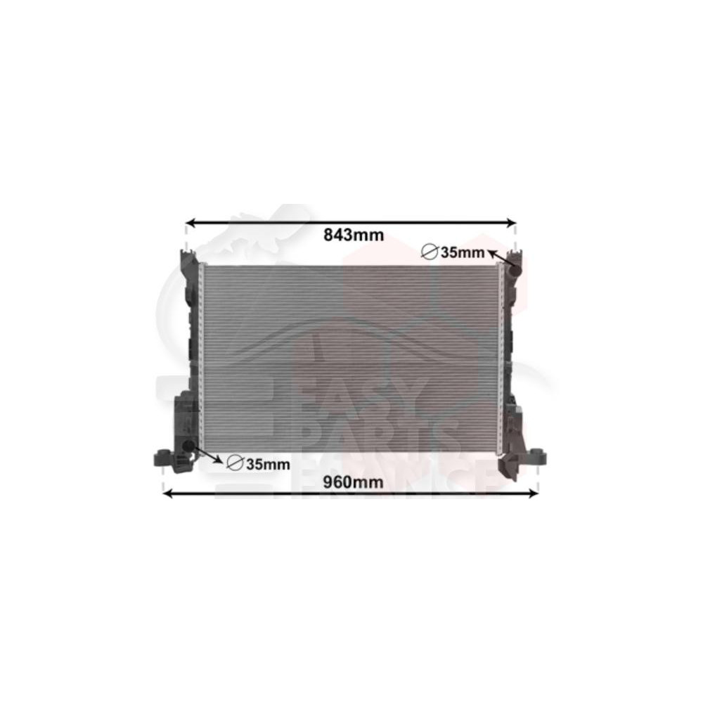 RADIATEUR DIESEL TOUS TYPES 750 X 480 X 26 pour OPEL VIVARO