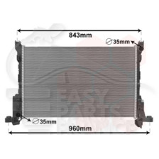 RADIATEUR DIESEL TOUS TYPES 750 X 480 X 26 pour RENAULT TRAFIC