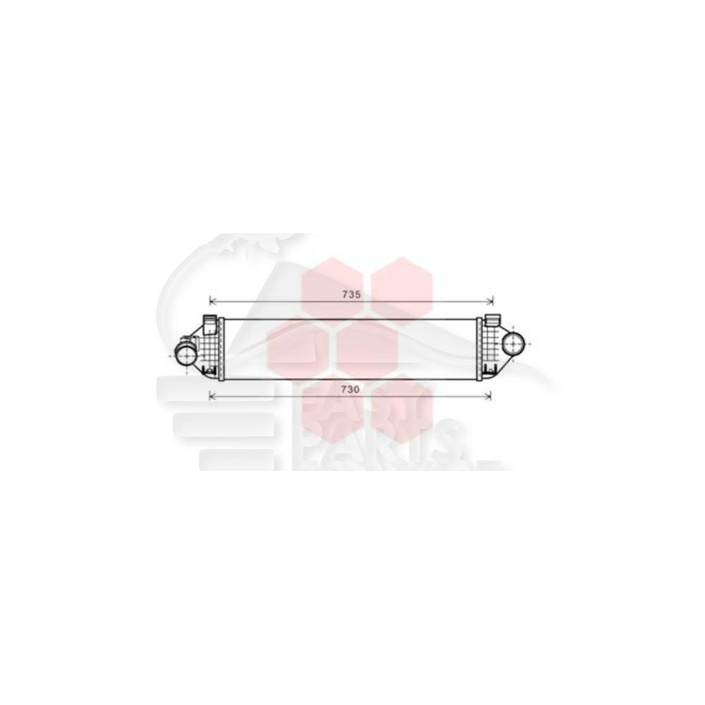 ECHANGEUR 1.6 ECOBOOST 657 X 157 X 40 pour FORD S MAX