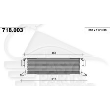 ECHANGEUR CDI TOUS TYPES 395 X 110 X 34 pour MERCEDES CLASSE A - W168