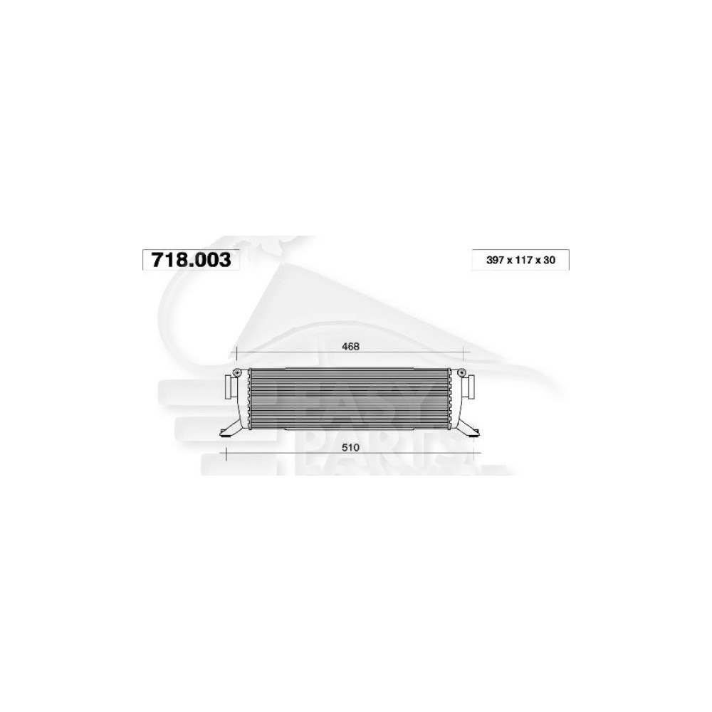 ECHANGEUR CDI TOUS TYPES 395 X 110 X 34 pour MERCEDES CLASSE A - W168