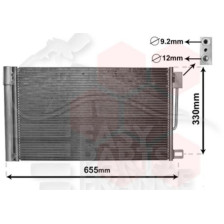 CONDENSEUR TOUS TYPES 571 X 351 X 12 pour CITROEN NEMO