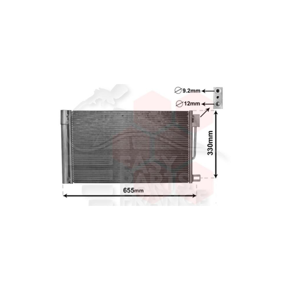 CONDENSEUR 0.9I/1.2I 8V - 1.4I 8V/16V 571 X 351 X 12 pour FIAT PUNTO