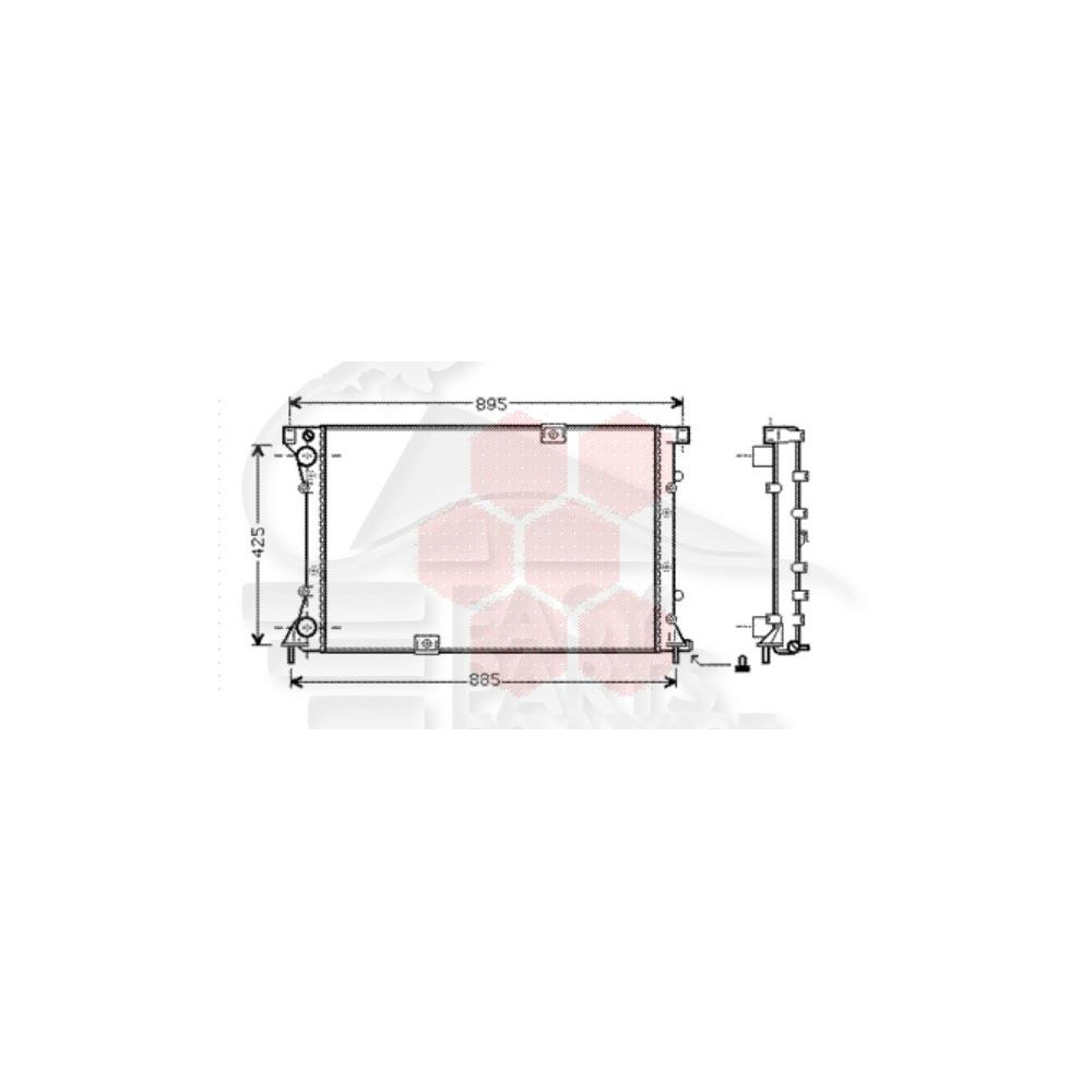 RADIATEUR 2.5 DTI SANS CLIM 781 X 470 X 18 pour RENAULT TRAFIC