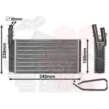 RADIATEUR DE CHAUFFAGE TOUS TYPES 281 X 158 X 42 pour LANCIA KAPPA