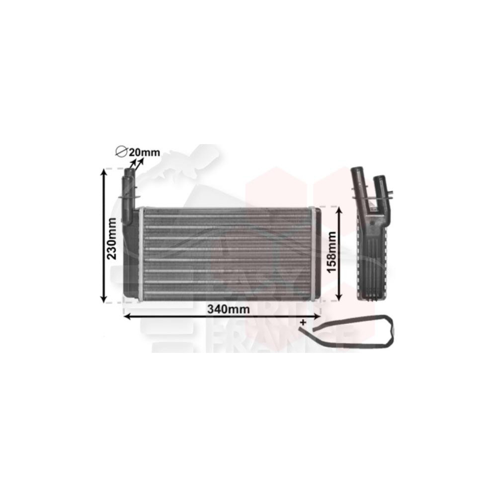 RADIATEUR DE CHAUFFAGE TOUS TYPES 281 X 158 X 42 pour LANCIA KAPPA