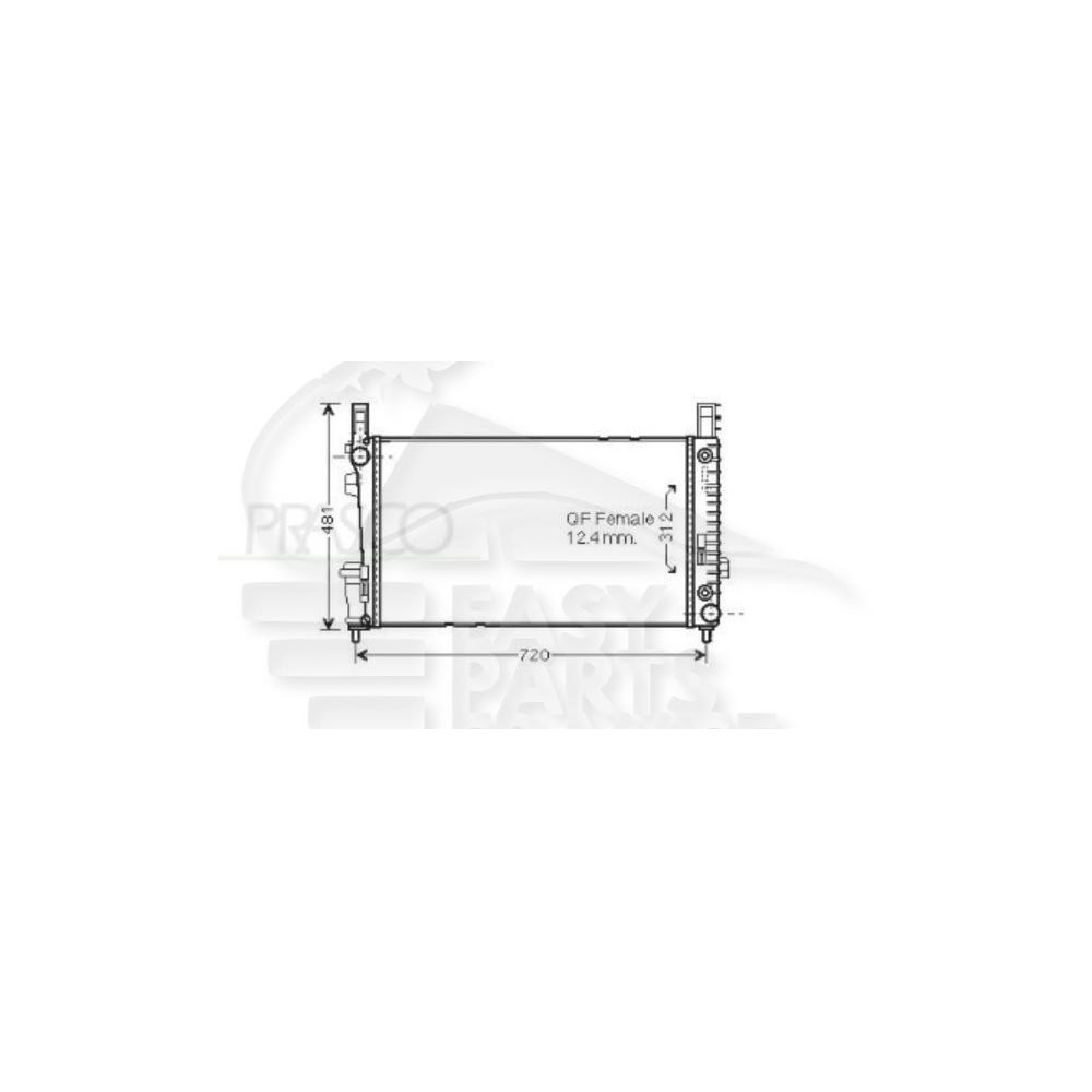 RADIATEUR A170/200 - CDI BAAVEC OU SANS CLIM pour MERCEDES CLASSE B - W245