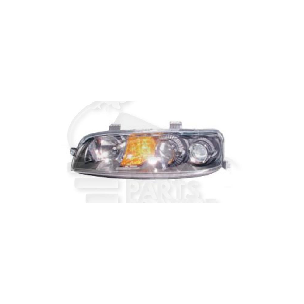PHARE OPTIQUE GAUCHE H1+H1 ÉLECTRIQUE SANS MOTEUR FOND NOIR pour FIAT PUNTO 3 PORTES