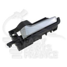 POIGNEE DE PTES INT AVG/ARG A/LEVIER CHROME -BOUTON DE FERMETURE NOIR -BASE NOIRE 