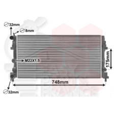 RADIATEUR 1.2/1.4 TSI - 1.2/1.6 I HD - 1.4/1.6 TDI 650 X 340 X 26 pour SKODA RAPID