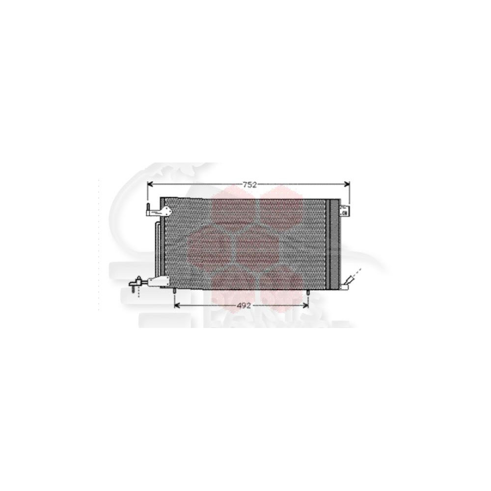 CONDENSEUR 600 X 320 X 20 pour PEUGEOT 306