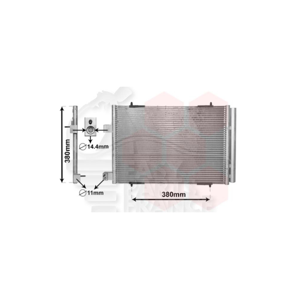 CONDENSEUR TOUS TYPES .. 11438 → pour PEUGEOT 407