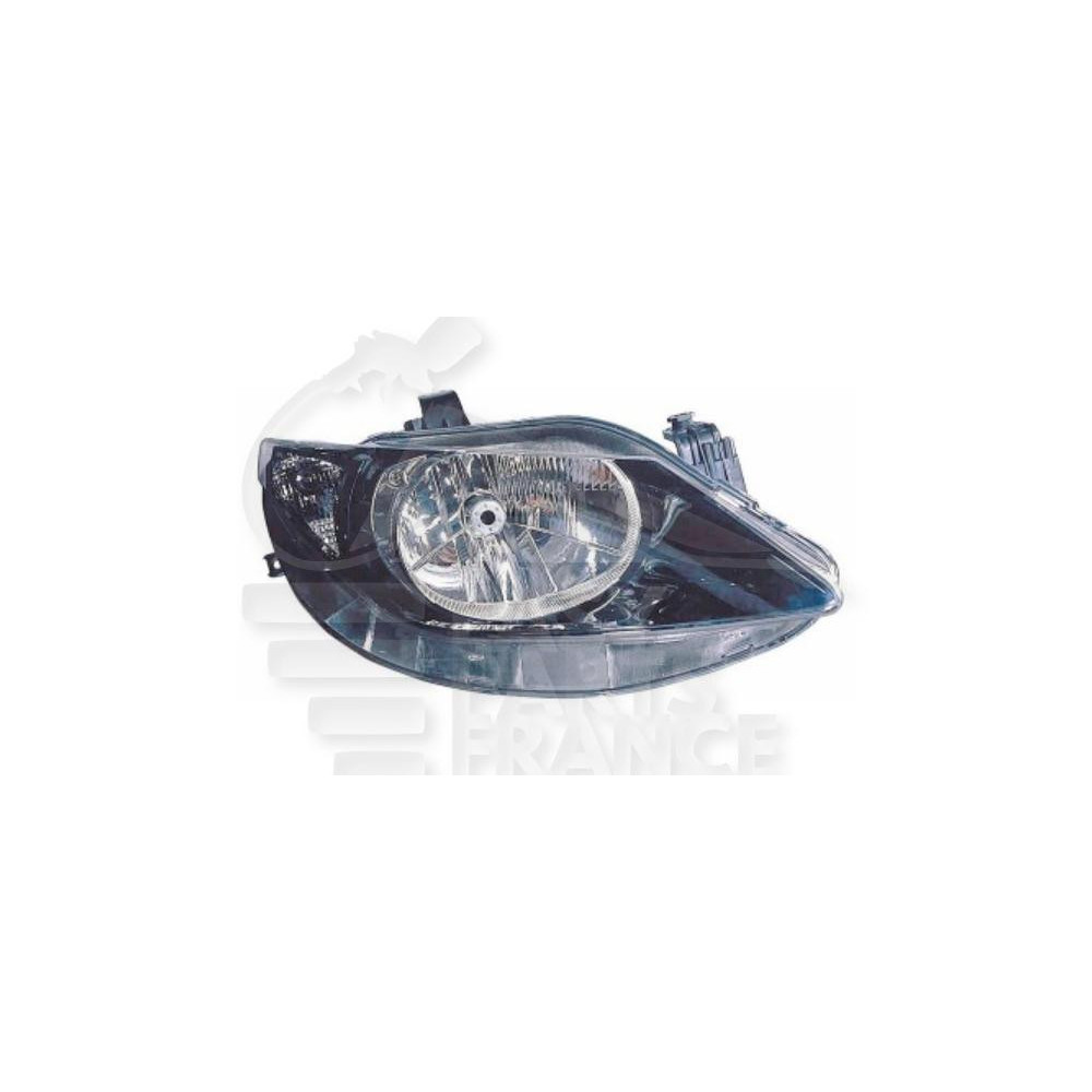 PHARE OPTIQUE DROIT H4 ÉLECTRIQUE SANS MOTEUR FOND NOIR pour SEAT IBIZA