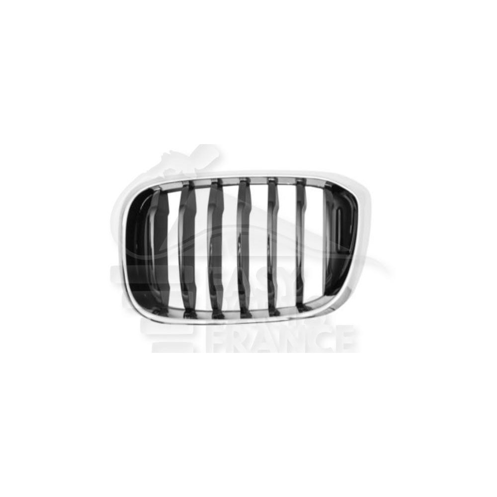 GRILLE DE CALANDRE GAUCHE NOIRE AVEC CADRE CHROME pour BMW X3