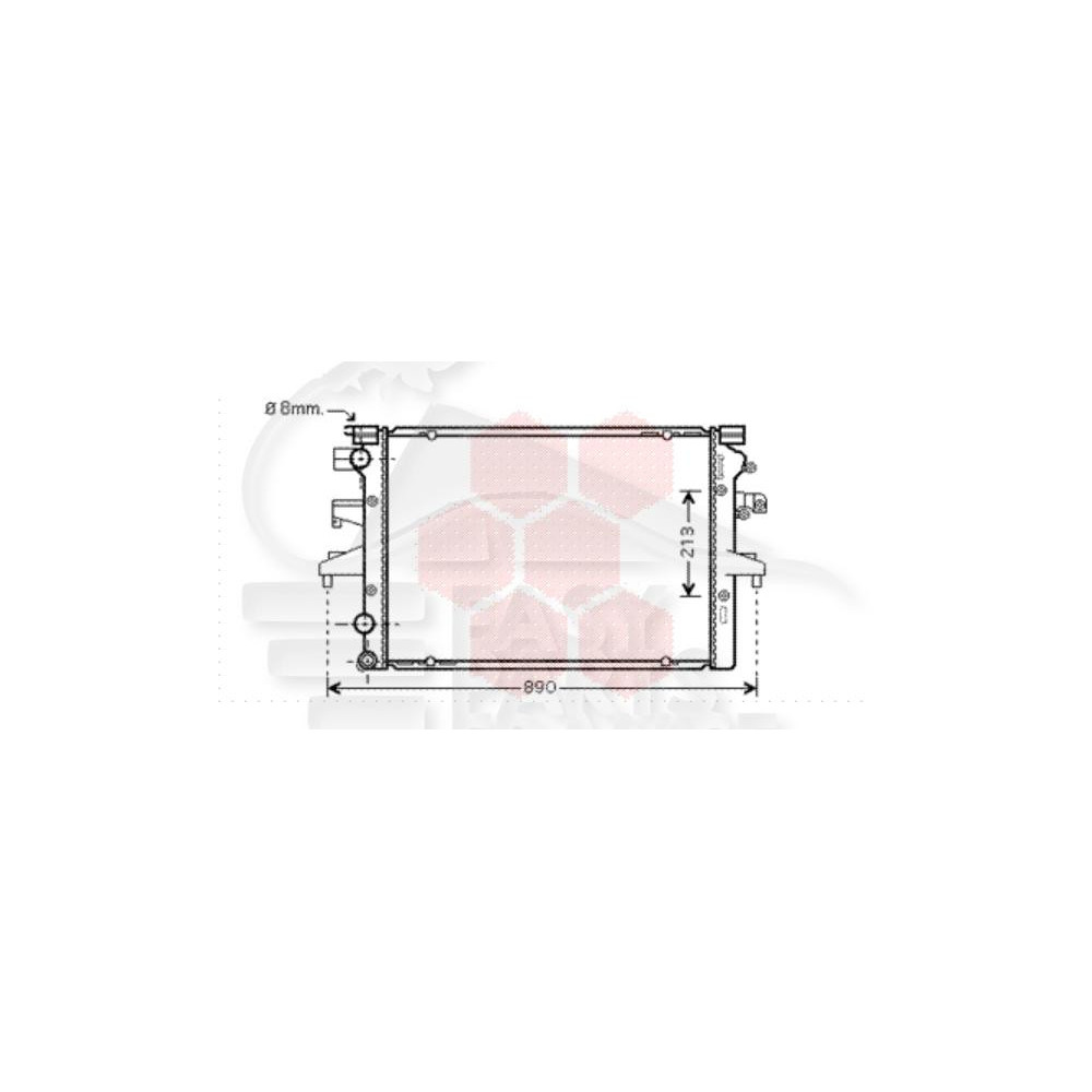 RADIATEUR 3.2 ESSENCE 710 X 468 X 40 pour VOLKSWAGEN TRANSPORTER