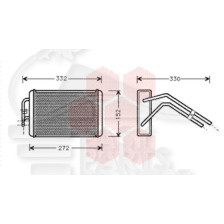 RADIATEUR DE CHAUFFAGE TOUS TYPES AVEC CLIM 245 X 148 X 42 pour FORD TRANSIT