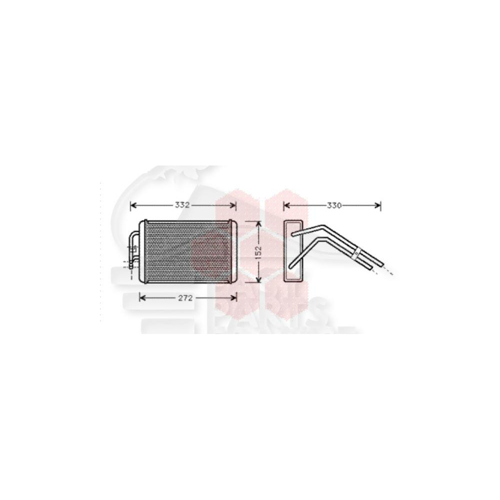 RADIATEUR DE CHAUFFAGE TOUS TYPES AVEC CLIM 245 X 148 X 42 pour FORD TRANSIT